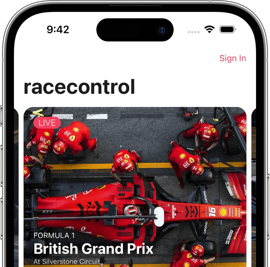 Race Control app screenshot
